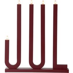 Star Trading Jul Red Adventsljusstake 42cm