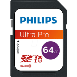 Philips Ultra Pro SDXC Class 10 UHS-I U3 V30 100MB/s 64GB