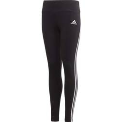 adidas Girl's 3-Stripes Cotton Leggings - Black/White (GE0945)