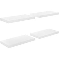 vidaXL 323873 Estantería de Pared 50cm 4pcs