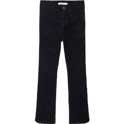 Name It High Waist Corduroy Bootcut Trousers - Black/Black (13179392)