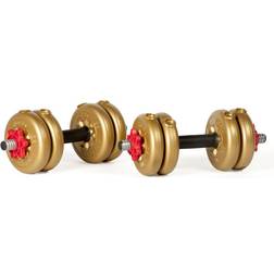 York Fitness Adjustable Vinyl Spinlock Dumbbell Set 12kg