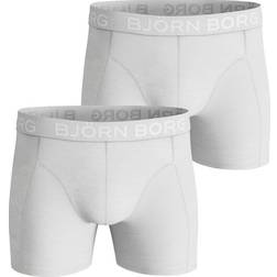 Björn Borg Solid Cotton Stretch Shorts 2-pack - Brilliant White