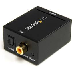 StarTech SPDIF2AA SPDIF Digital Coaxial Or Toslink To Stereo RCA Audio Converter Noir