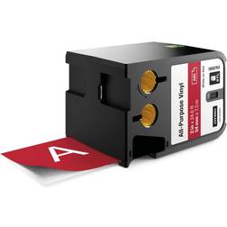 DYMO XTL All-Purpose Vinyl White on Red
