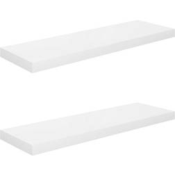 vidaXL Floating Wall Shelf 80cm 2pcs