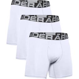 Under Armour Charged Cotton 6" Boxerjock 3-pack - White