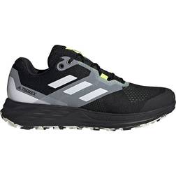 Adidas Terrex Two Flow Trail Running Shoes - Core Black/Crystal White/Solar Yellow