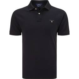 Gant Solid Piqué Short Sleeve Polo Shirt - Marine