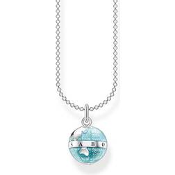 Thomas Sabo Globe Necklace - Silver/Blue