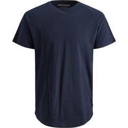 Jack & Jones Curved Tee Ss O-Neck Blue