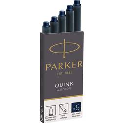 Parker Standard Washable Blue/Black Ink Cartridges 5-pack