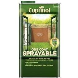 Cuprinol One Coat Sprayable Wood Paint Autumn Gold 5L