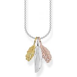 Thomas Sabo Feathers Necklace - Silver/Gold/Rose Gold