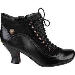Hush Puppies Stivali da donna/donna Vivianna in pelle con tacco e lacci - Nero
