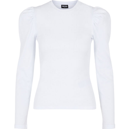 Pieces Anna Long Sleeved Blouse - Bright White