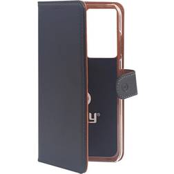 Celly Wally Funda Para Teléfono Móvil 17,3 Cm (6.8' Folio Negro, Marrón