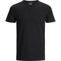 Jack & Jones Camiseta De Manga Corta Con Cuello Pico Jacbasic 2 Unidades Black