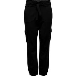 Only Poptrash Cargo Trousers - Black