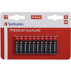 Verbatim Premium AAA Alkaline Compatible Black/Red 10-pack
