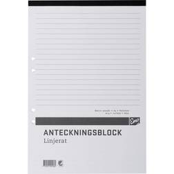 Nordic Notepad A4 100 Bl Line Hole Perf