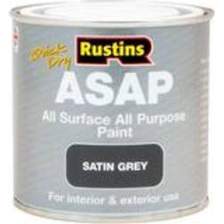 Rustins Quick Dry All Surface All Purpose Wood Paint, Metal Paint Grey 0.25L