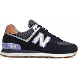 New Balance 574 W - Black with Mystic Purple