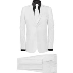 vidaXL Two-Piece Suit with Tie White