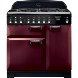 Rangemaster ELA90DFFCY/ Elan Deluxe 90cm Dual Fuel Cranberry Red