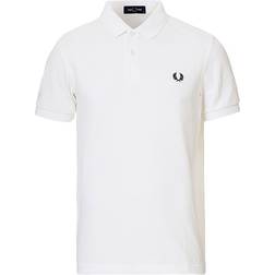 Fred Perry Plain Polo Shirt - White/Navy