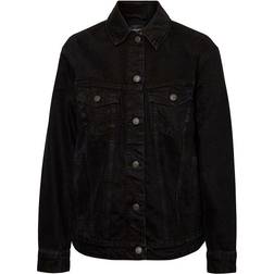 Vero Moda Katrina Loose Fit Denim Jacket - Black