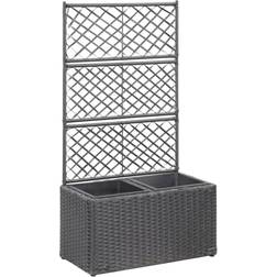 vidaXL Trellis Raised Bed with 2 Pots 30x58x107cm