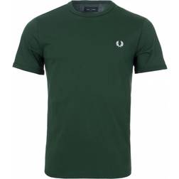 Fred Perry Ringer Logo Ivy T-Shirt - Vert