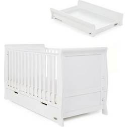 OBaby Stamford Classic Sleigh Cot Bed & Cot Top Changer 29.9x60.6"