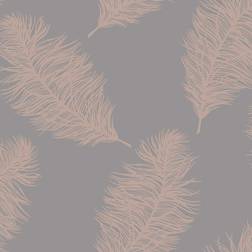 Holden Papel Pintado Fawning Feather Gris Y Oro Rosa Dutch Wallcoverings