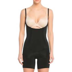 Spanx OnCore Open-Bust Mid-Thigh Bodysuit - Very Black