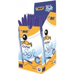 Bic Cristal Soft Ballpoint Pen Medium Blue 50-pack