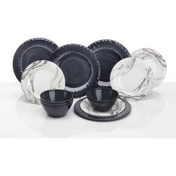 Flamefield Marble Melamine Servis 12st