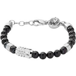 Diesel Beads Bracelet - Silver/Agate