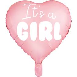 PartyDeco Foil Ballons It's a Girl Light Pink/White