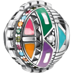 Thomas Sabo Bead symbole du soleil multicolore K0313-340-7 vert/orange/argenté/turquoise/violet/blanc