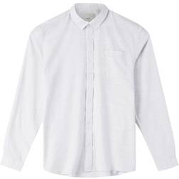 Minimum Jay 2.0 Long Sleeved Shirt - White/Metal Grey