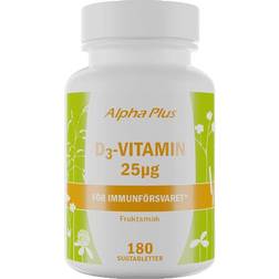 Alpha Plus D3-Vitamin 25µg 180 stk