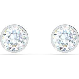 Swarovski Tennis Pierced Stud - Silver/White