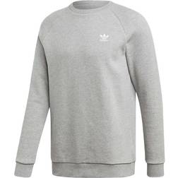 Adidas Loungewear Trefoil Essentials Crewneck Sweatshirt - Medium Grey Heather