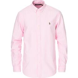 Polo Ralph Lauren Slim Fit Striped Oxford Shirt - Pink/White