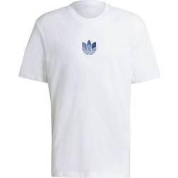 adidas Loungewear Adicolor 3D Trefoil T-shirt - White/Crew Blue