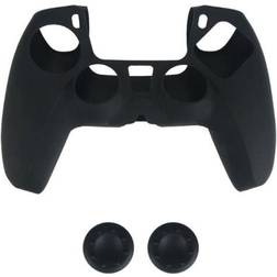 Teknikproffset PS5 Controller Silicone Grip and 2 x Silicone Hat - Black