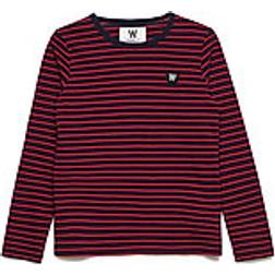 Wood Wood Kid's Kim Long Sleeve - Navy/Red Stripes