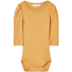 Name It Rib Romper - Yellow/Spruce Yellow (13187459)